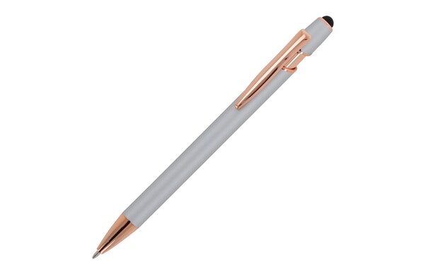Stylo-bille Paris Deluxe métal caoutchouté - Argent