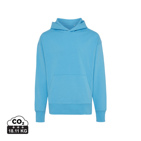 Sweat à capuche en coton recyclé Iqoniq Yoho - Tranquil Blue / XXL