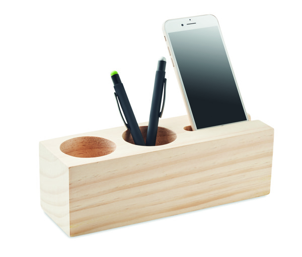 Thila wooden desk stand, pen, phone holder, seeds