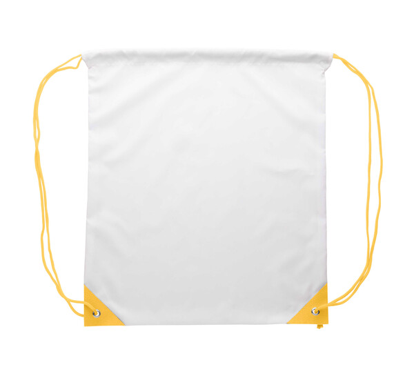 Sac à cordon personnalisé CreaDraw Plus - Jaune / Blanc