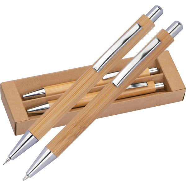 Bamboo wrting set SIEGLINDE - Beige