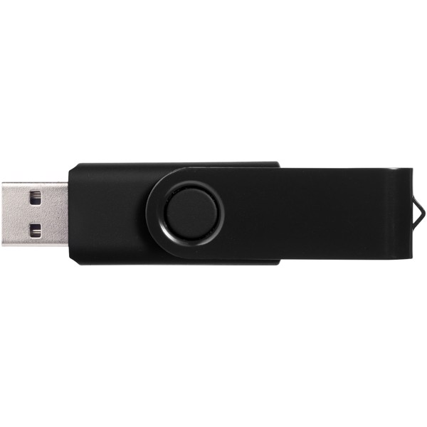 Clé USB rotative métallisée - Noir / 64GB