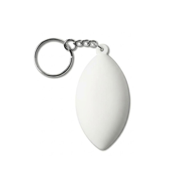 Custom shape PVC key ring with your logo on both sides - 60mm / K1 ring / Tissue paper wrapping