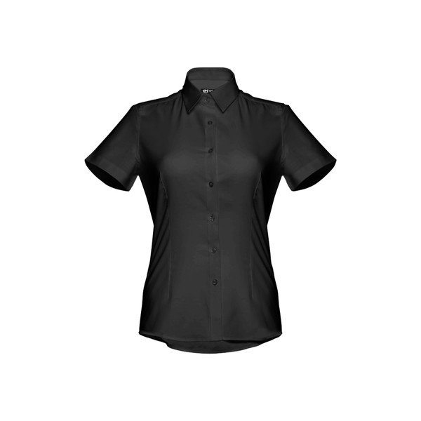 THC LONDON WOMEN. Chemise oxford à manches courtes pour femmes - Noir / M