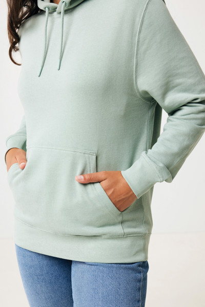 Lehká mikina s kapucí Iqoniq Rila z recykl. bavlny - Iceberg Green / XL