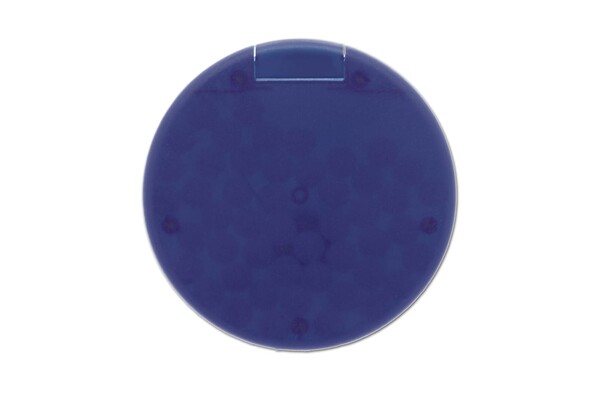 Pfefferminzdose rund, 62mm - Ecru / Blau