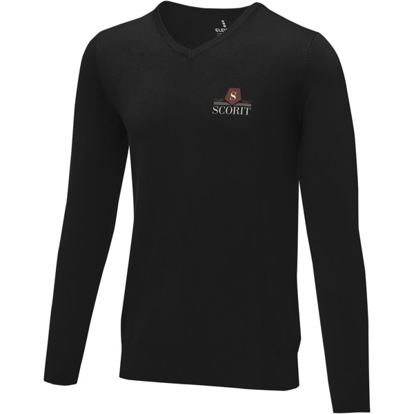 Stanton men's v-neck pullover - Solid Black / 2XL