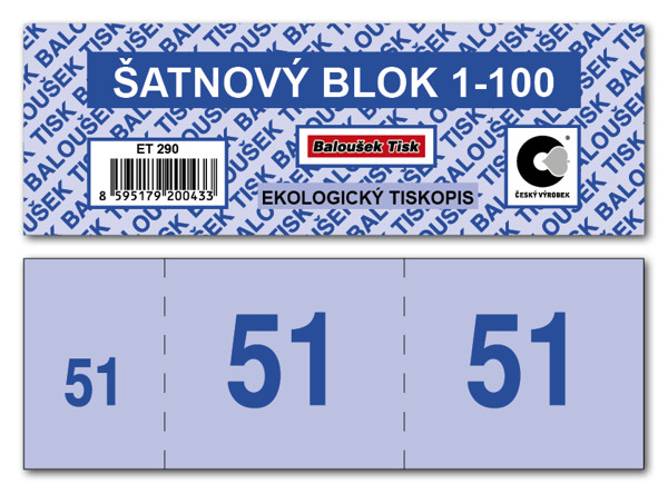 Šatnové Bloky 1-100 Čísel