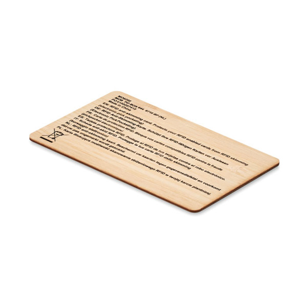 Carte RFID bambou Custos +