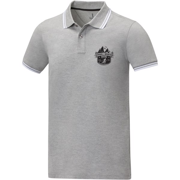 Polo tipping Amarago manches courtes homme - Gris / 3XL