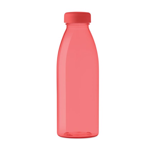 Vzmetna RPET steklenica, neprepustna, 500 ml - Prozorna rdeča barva