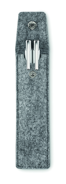 Astuccio in feltro RPET Cencil - Grigio