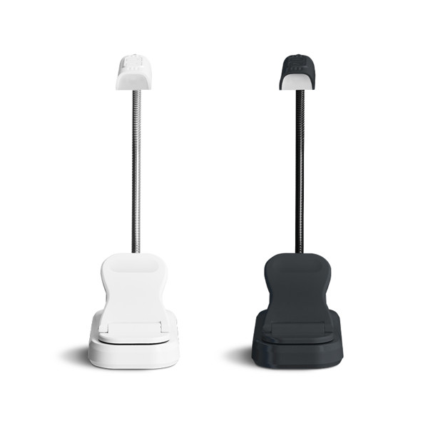 FLEXIBLE READING LED LAMP WITH CLAMP - Blanc / 