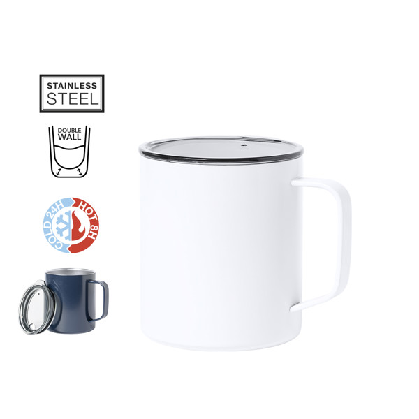 Taza Térmica Hanna - Blanco