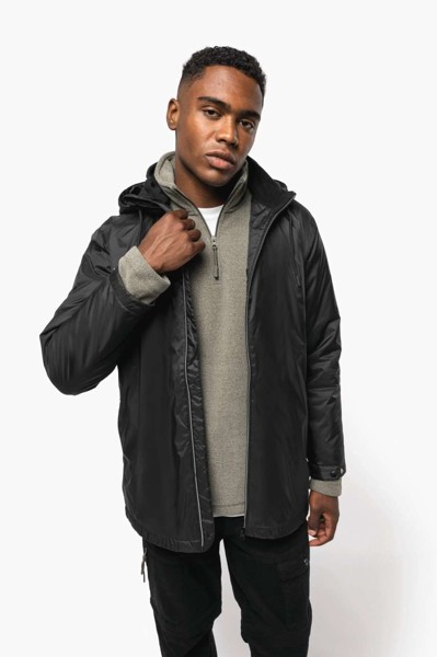 Unisex Hooded Jacket With Micro-Polarfleece Lining - Silver / 2XL