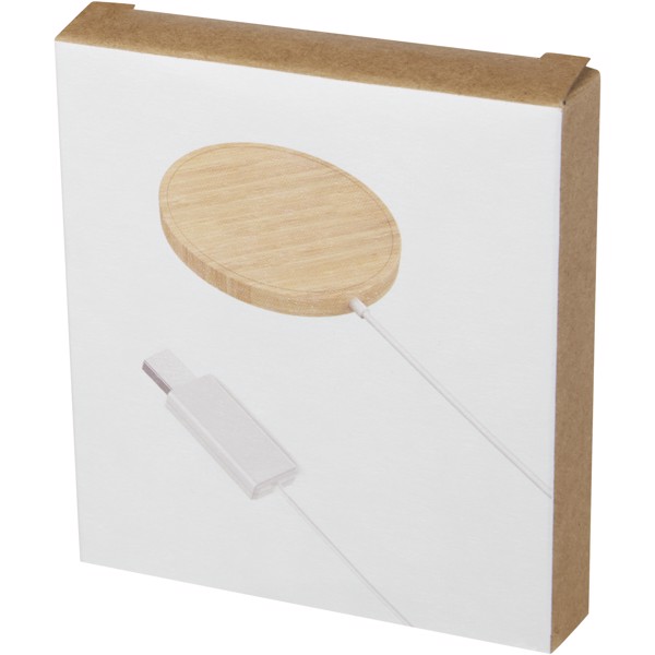 Atra 10W bamboo magnetic wireless charging pad