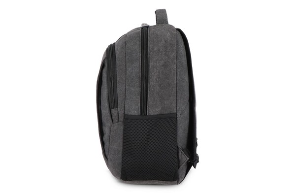 Sac à dos en toile de coton recyclé Harper - Gris foncé