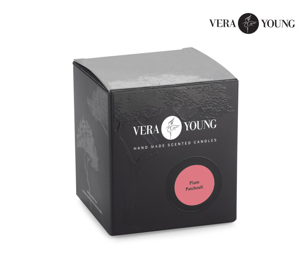 Soybean wax candle 170g - Plum & Patchouli - VERA YOUNG