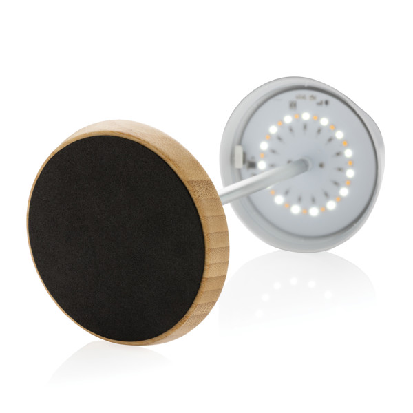 USB stolná lampa Pure Glow z RCS recykl. plastu, biela
