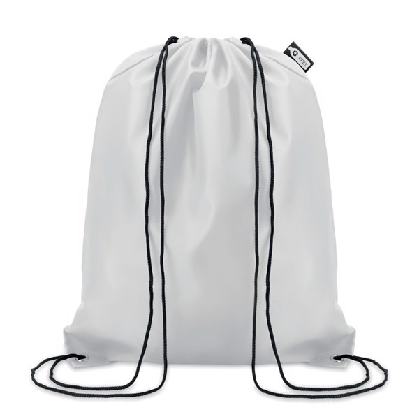 190T RPET drawstring bag Shooppet - White