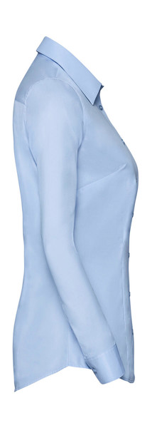 Ladies'LS Tailored Coolmax® Shirt - Light Blue / S
