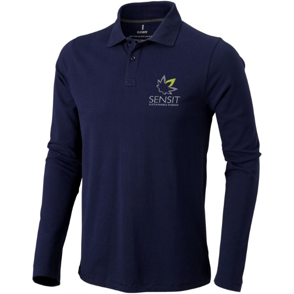 Polo manches longues homme Oakville - Marine / M