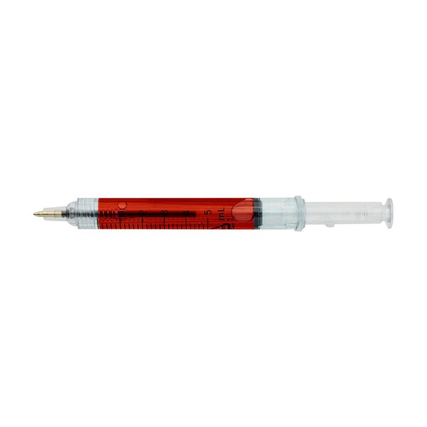 Esferográfica Dr. David | Reciclada | Forma de seringa - vermelho