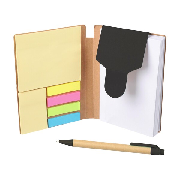 Notebook Quillo | Recycled cardboard | A6 | Blank - black