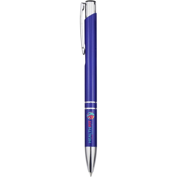 Stylo bille en aluminium recyclé Moneta (encre bleue) - Bleu royal