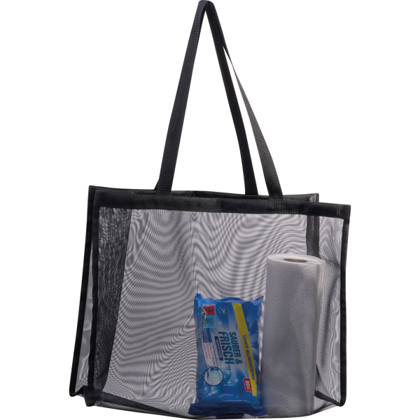 Polyester beach bag AUGUST - Black