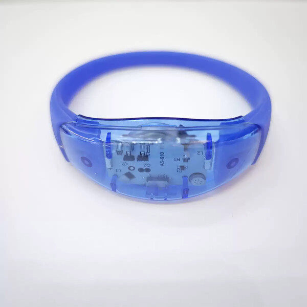 LED bracelet with sound or motion activation - WHITE