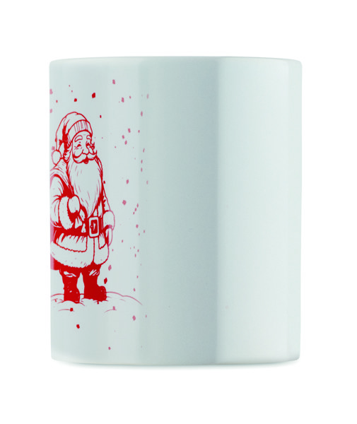 Mug de Noël en céramique 300ml Festimug - Blanc / Rouge