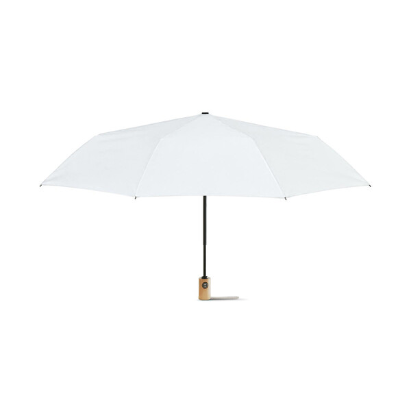 All-over printed storm umbrella. Wooden handle & auto open - Full colour