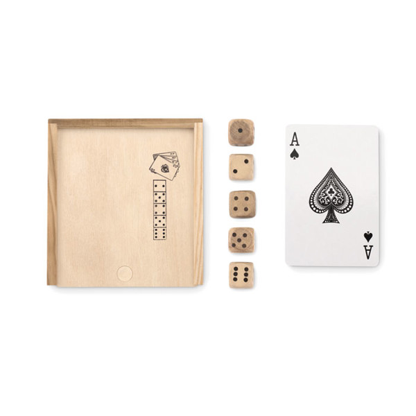 Las Vegas game set, 54 cards, 5 dice