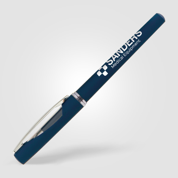 Stylo Gel Presley Softy - Bleu / Jet d’encre 4 couleurs