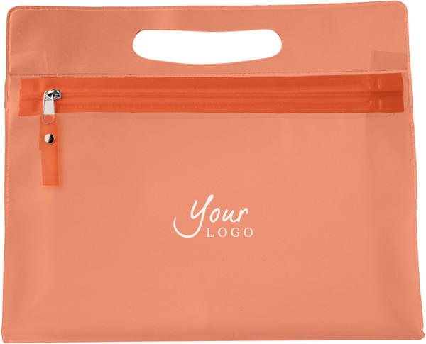 Necesserie de PVC transparente Clyde - Orange