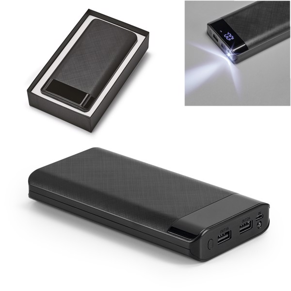 Power bank 16'000 mAh com display em ABS - RAMAN