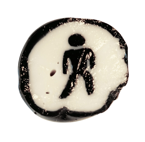 Håndlavede logobolsjer med logo i sukkermassen.