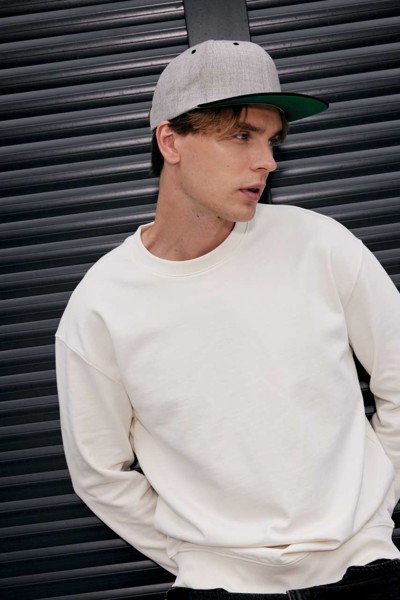 Flat Peak Cap - 6 Panels - White / White