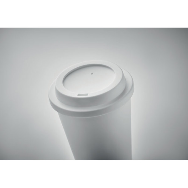 Double wall tumbler PP 300 ml Nola - White