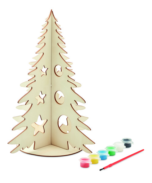 Árvore de Natal em madeira Tree And Paint