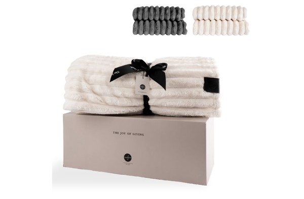 Sagaform Esther Fleece Plaid 130x170 cm - White