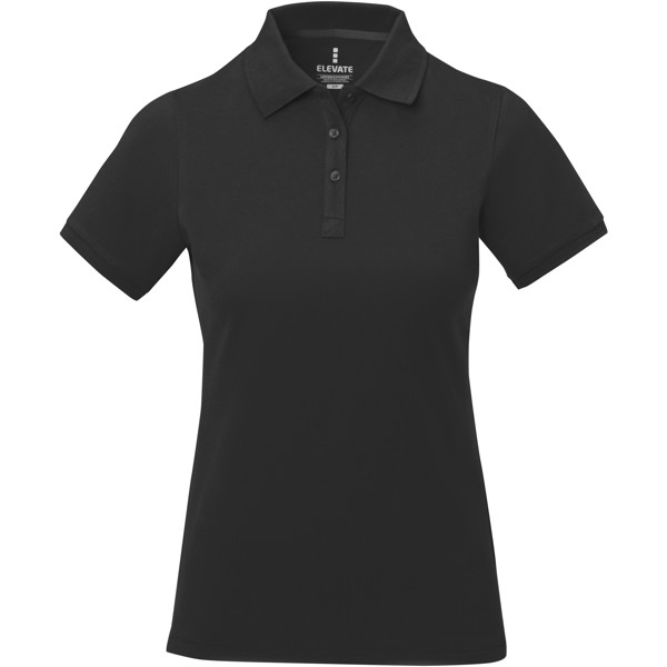 Calgary short sleeve women's polo - Solid Black / L