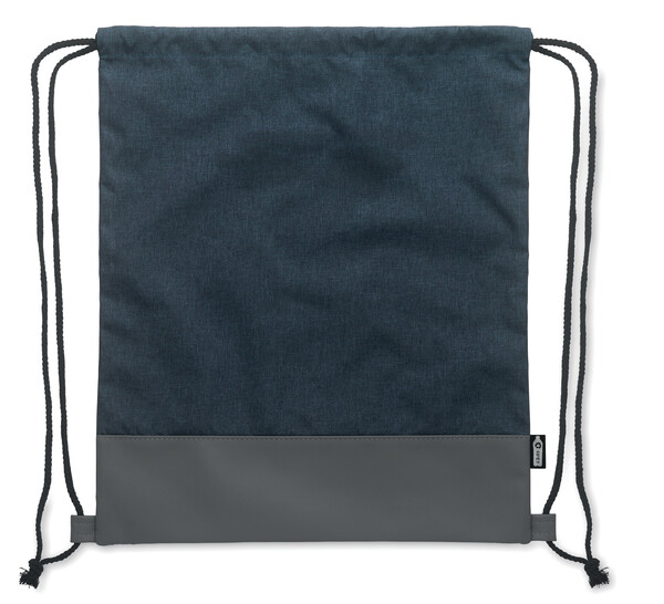 Sac à cordon en PU RPET 2 tons Libag - Bleu Marine