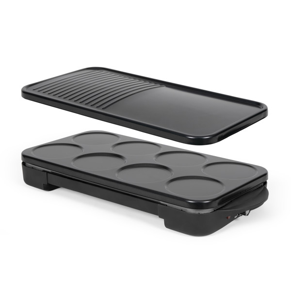 Appareil 2 en 1 crêpière et plancha grill