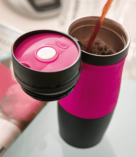Double-Walled Flask Golden Dream - Black / Magenta
