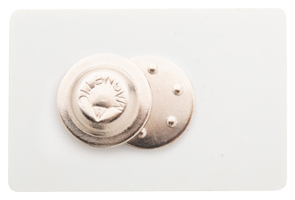 Magnetic Badge DomeBadge - White