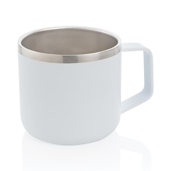 Stainless steel camp mug - White