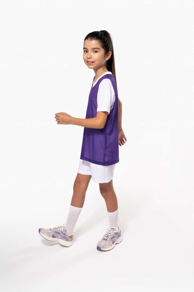 Kid's Lightweight Mesh Multisport Bib - White / 6/10