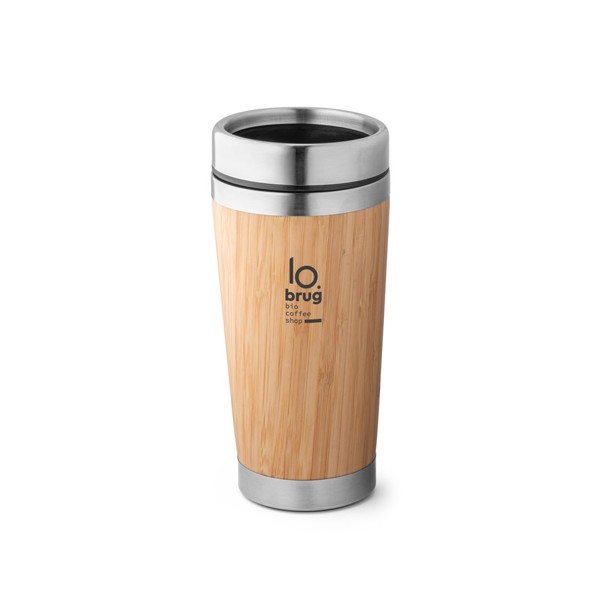 PS - PIETRO. Bamboo and stainless steel travel cup 500 mL